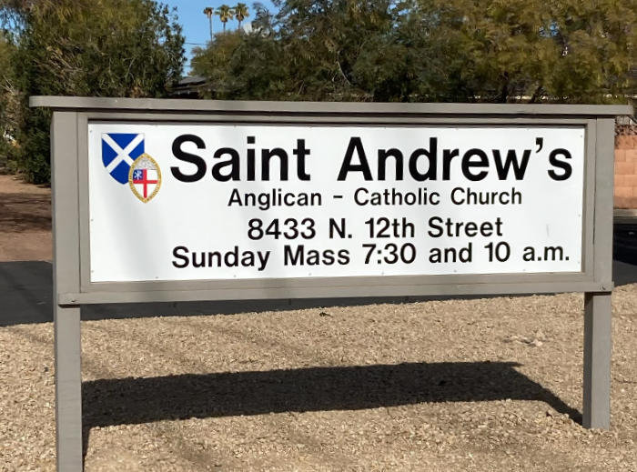 St Andrew's Church sign